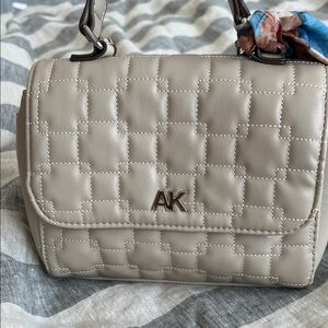 Anne Klein Quilted Cream Crossbody Bag